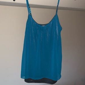 Express Blue/black metallic cami - XS